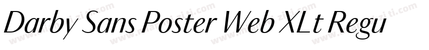 Darby Sans Poster Web XLt Regular字体转换
